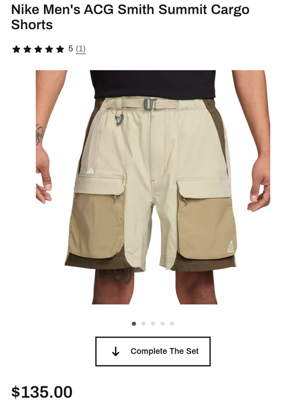NEW! Men's Nike ACG Smith Summit Cargo Shorts Size Large - Picture 7 of 7